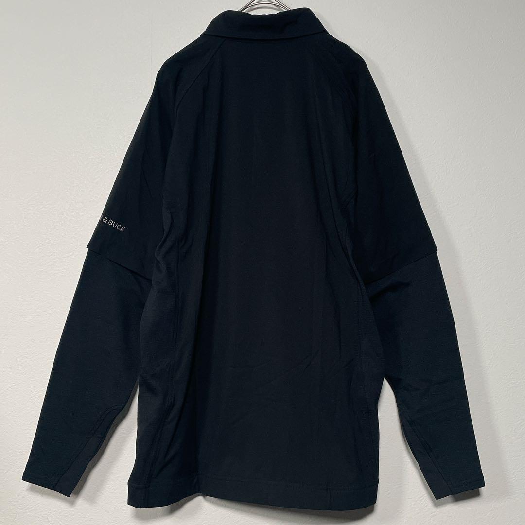 【新品タグ付き】カッター＆バック 高機能4WAY 長袖ゴルフポロシャツ L 黒