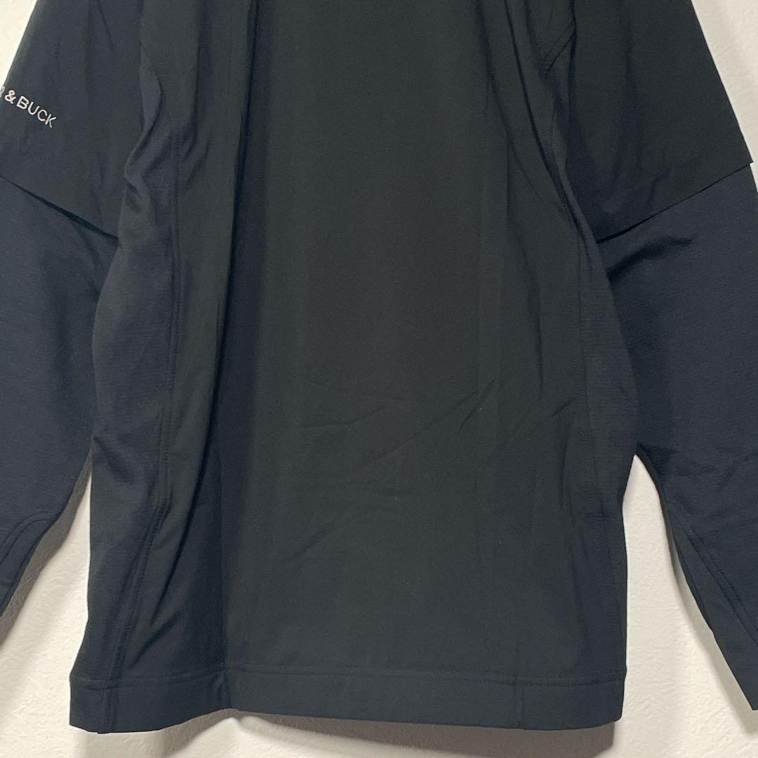 【新品タグ付き】カッター＆バック 高機能4WAY 長袖ゴルフポロシャツ L 黒
