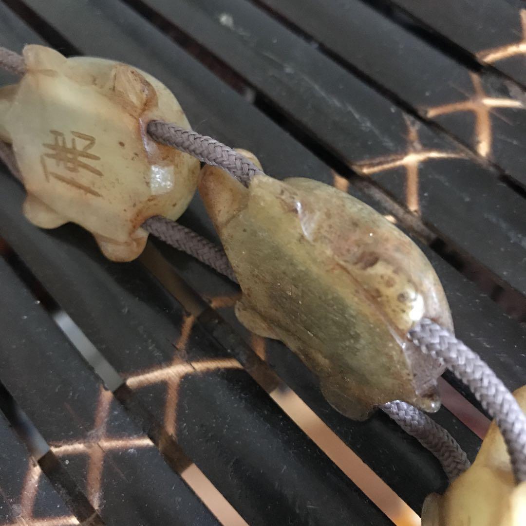 古玉　骨董品　古美術　亀8匹