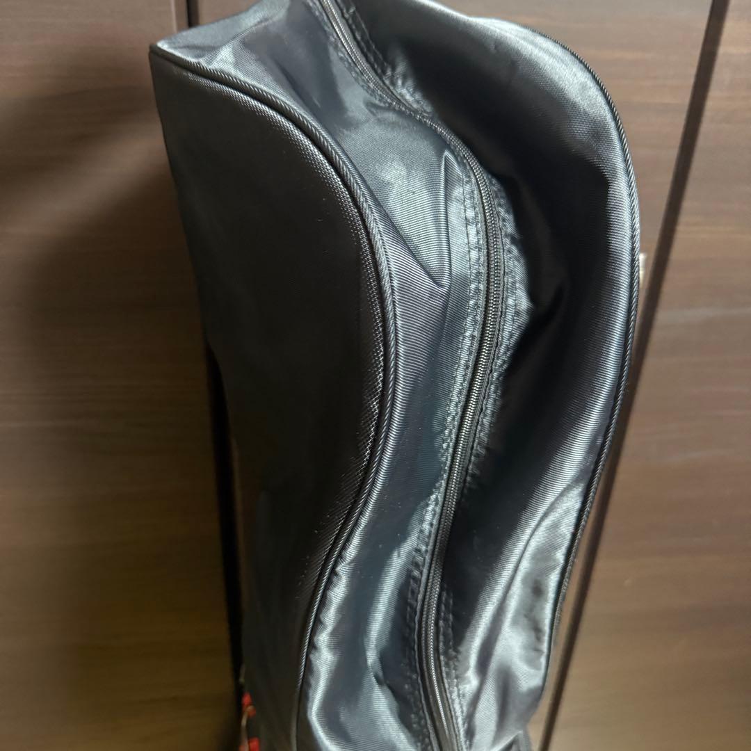 adidas キャディバッグ ゴルフバッグ 黒/赤/白 ストライプデザイン