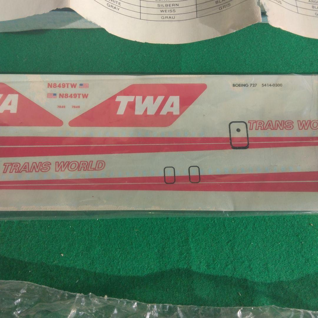 ボーイング727 1/98TWA,1/120 ルフトハンザ 　モノグラム未開封