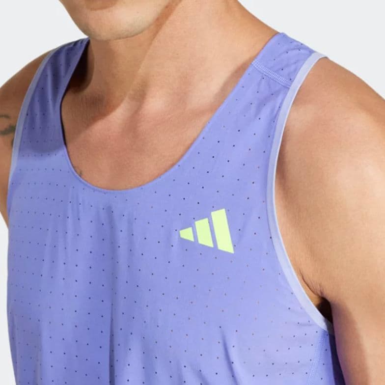 ■新品 adidas ADIZERO シングレット 紫S タンクトップ■