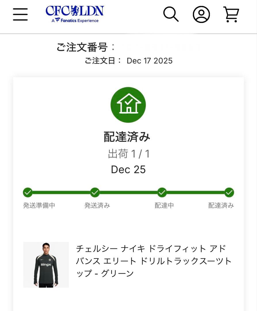 Chelsea ジャージ DRI-FIT/ADV グリーン　XL 選手着用