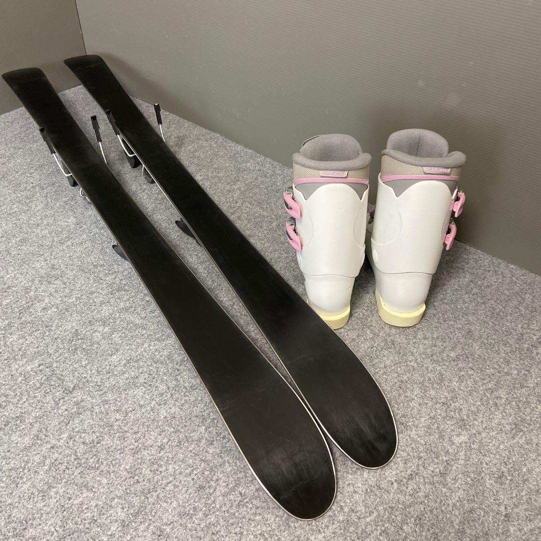 ★訳あり★一本あると何かと便利なショートスキー　板130cm ブーツ24.5cm