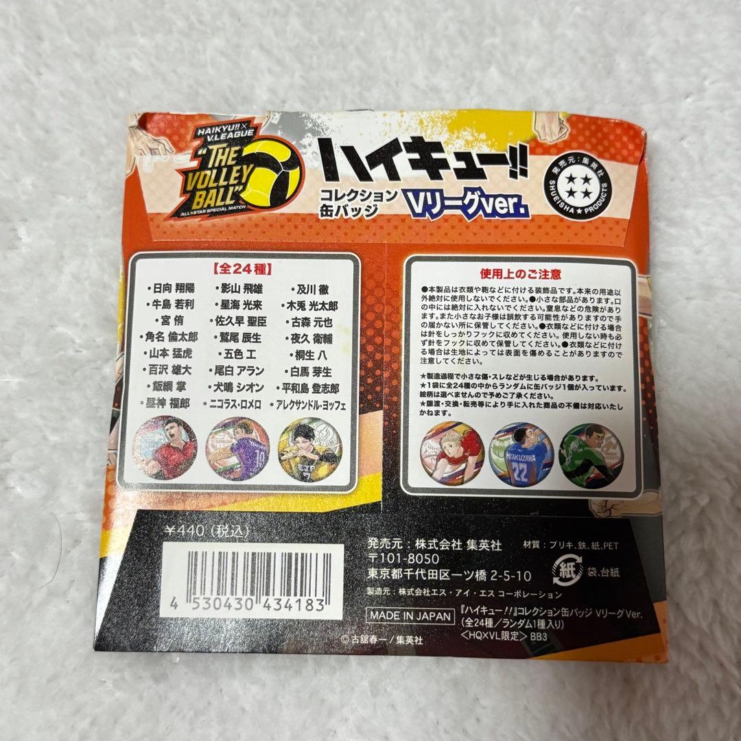 ハイキュー Vリーグ コレクション缶バッジ 22点セット