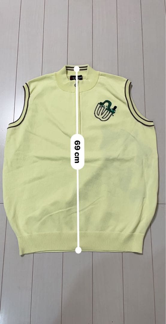 2601-04 M-U SPORTS イエロー　ゴルフ　ベスト
