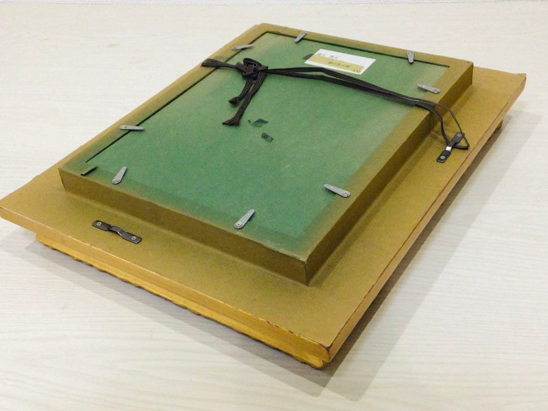 洋画家 師 西村龍介 勝呂隆光『古城 塔のある街』油彩SM号 豪華額装 真作保証