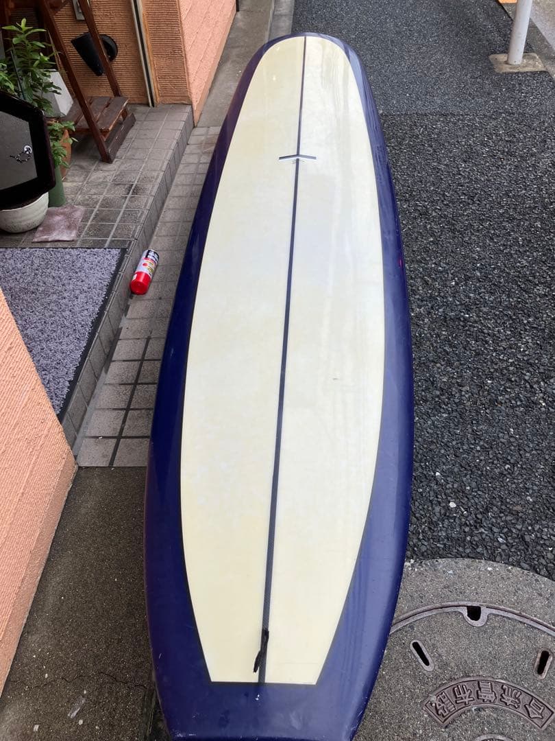 CJ ネルソンフルカーボン10ftシングルフィン ロングボード ネイビーブルー