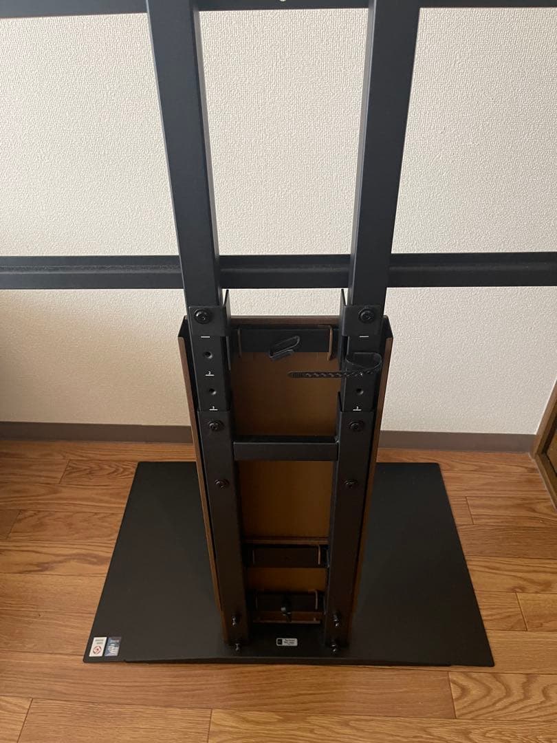【美品】WALL 壁寄せテレビスタンド V3 ロータイプ ブラック ウッド