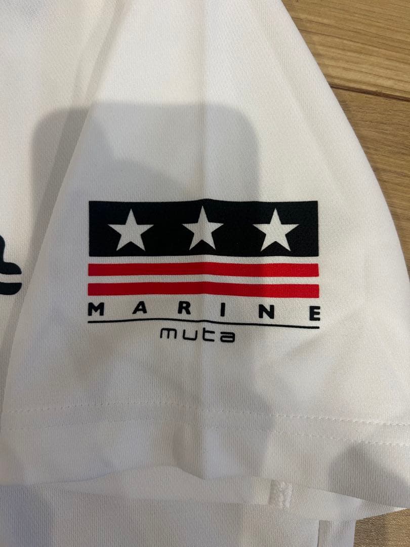 新品　muta MARINE ポロシャツ 半袖 白×黒 サイズM ゴルフ