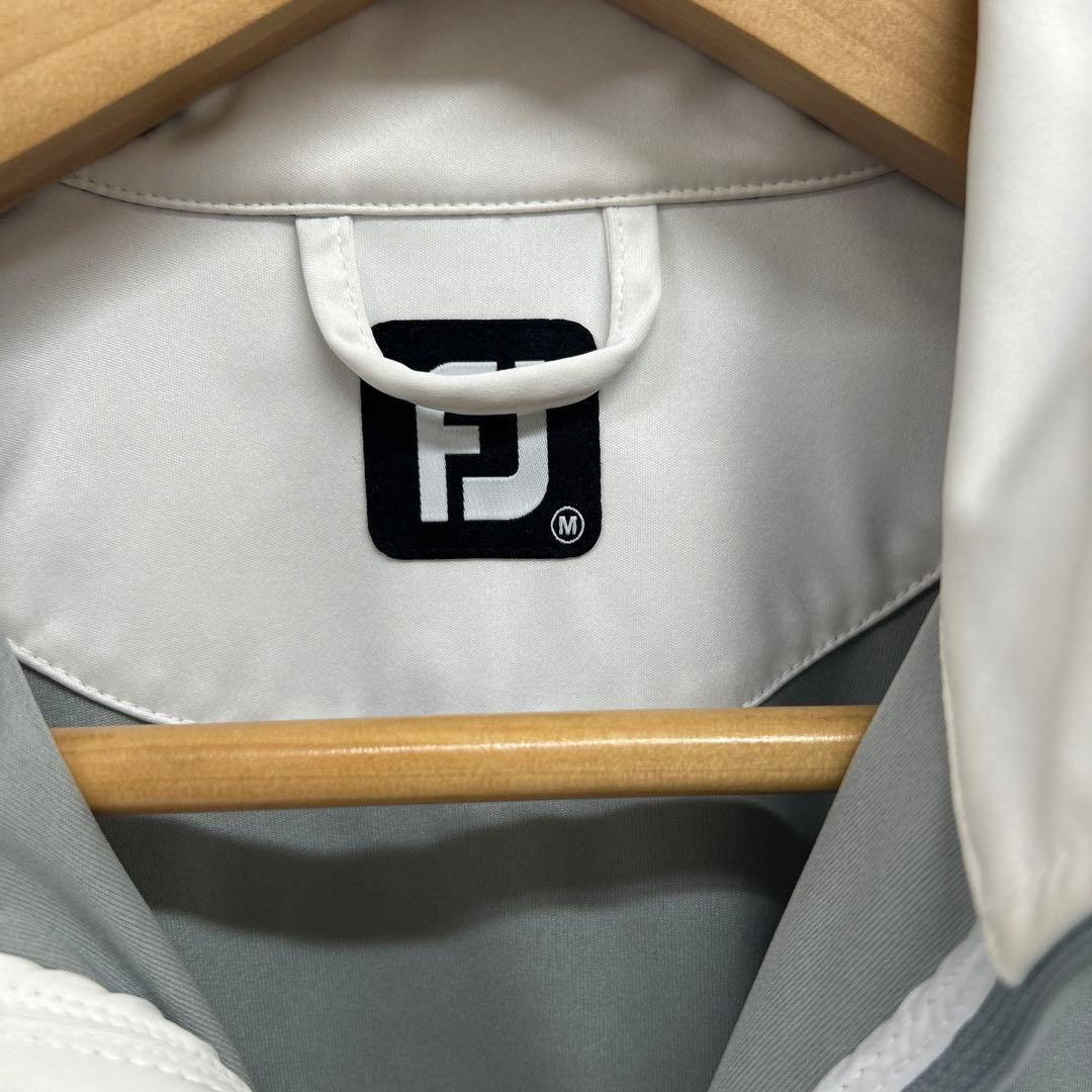 FootJoy フルジップジャケット グレー/ホワイト　Mサイズ