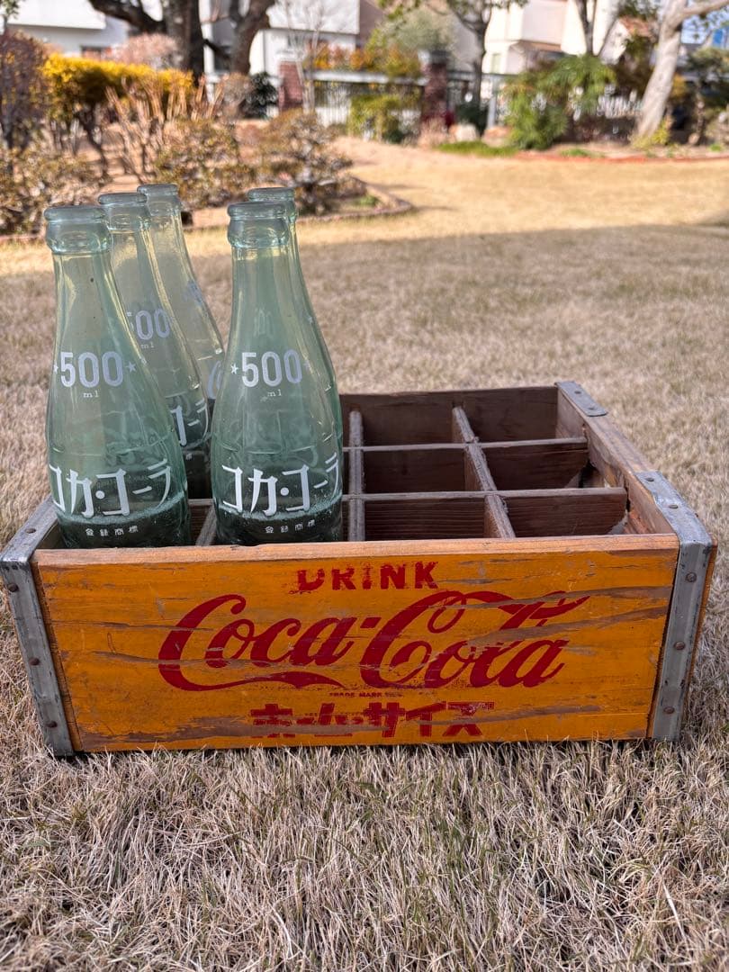 昭和レトロ コカコーラ 木箱 瓶付 ホームサイズ