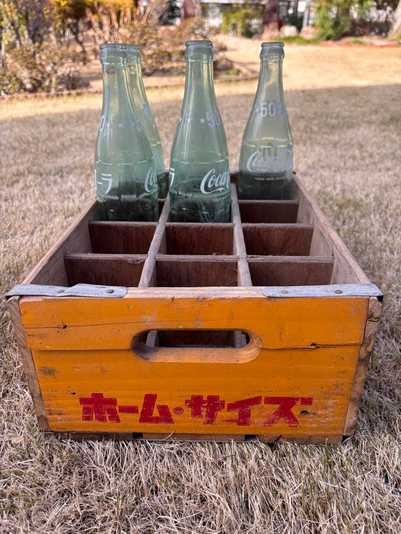 昭和レトロ コカコーラ 木箱 瓶付 ホームサイズ