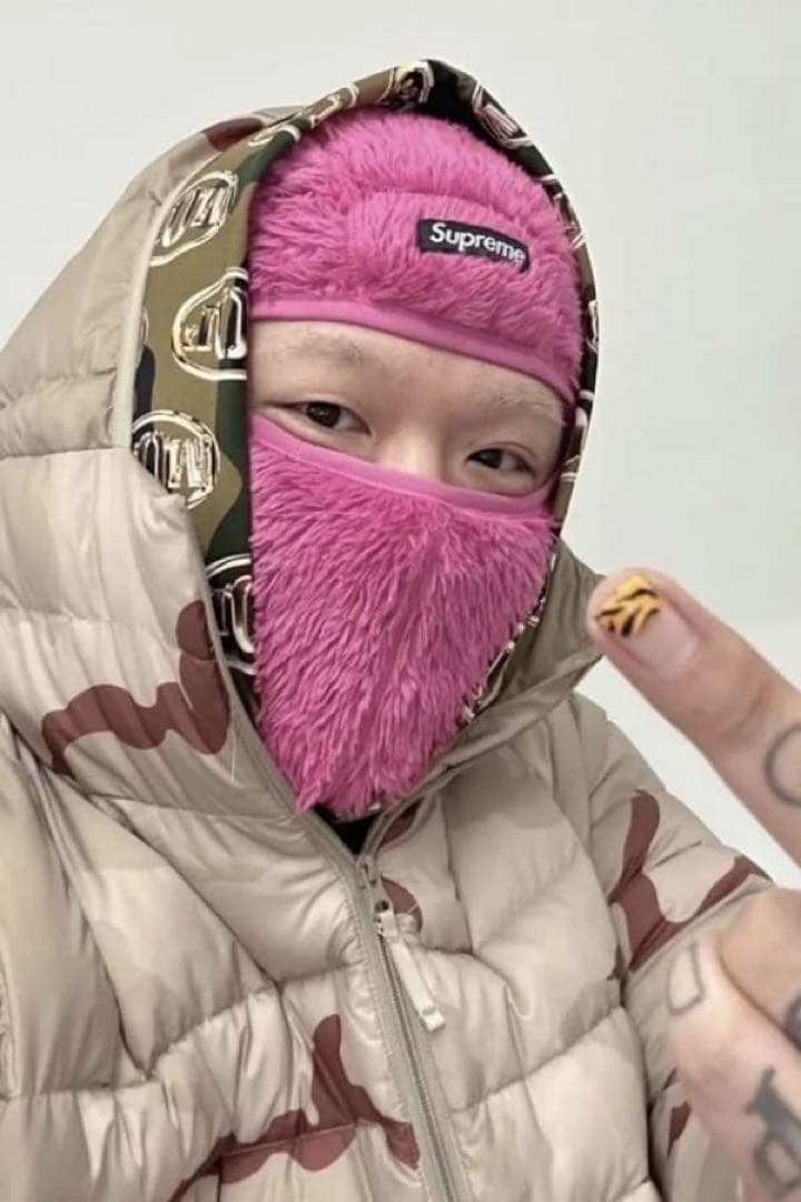 supreme バラクラバ　Fuzzy Balaclava 'pink'