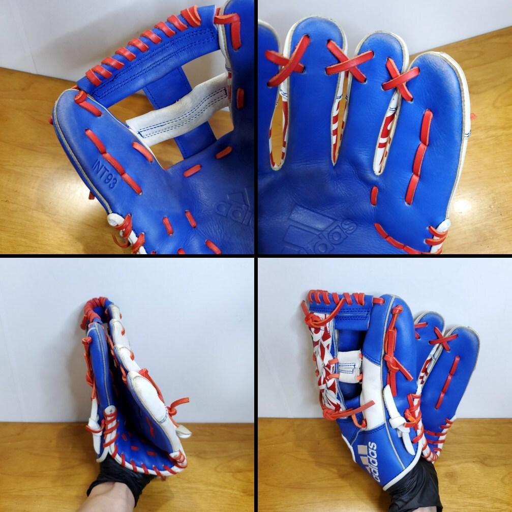 アディダス クレイジーパターン 限定トリコロールカラー 内野用 軟式グローブ