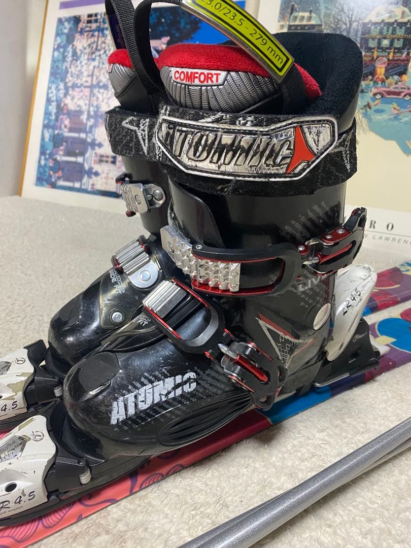 k2 スキー板セット138cmブーツアトミック23-23.5cm ストック110