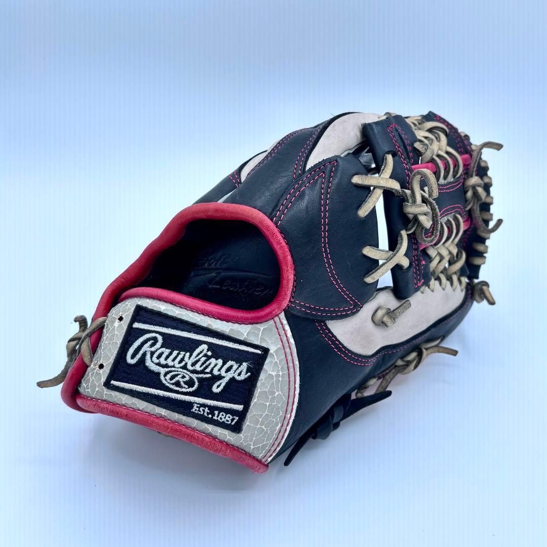 ローリングス 軟式グローブ 内野手用 右利き ブラック
