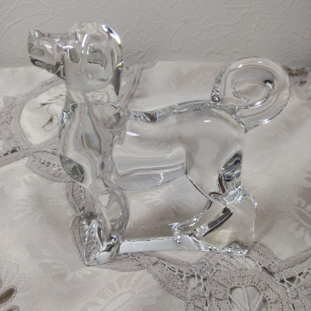 Baccarat クリスタル 犬 置物