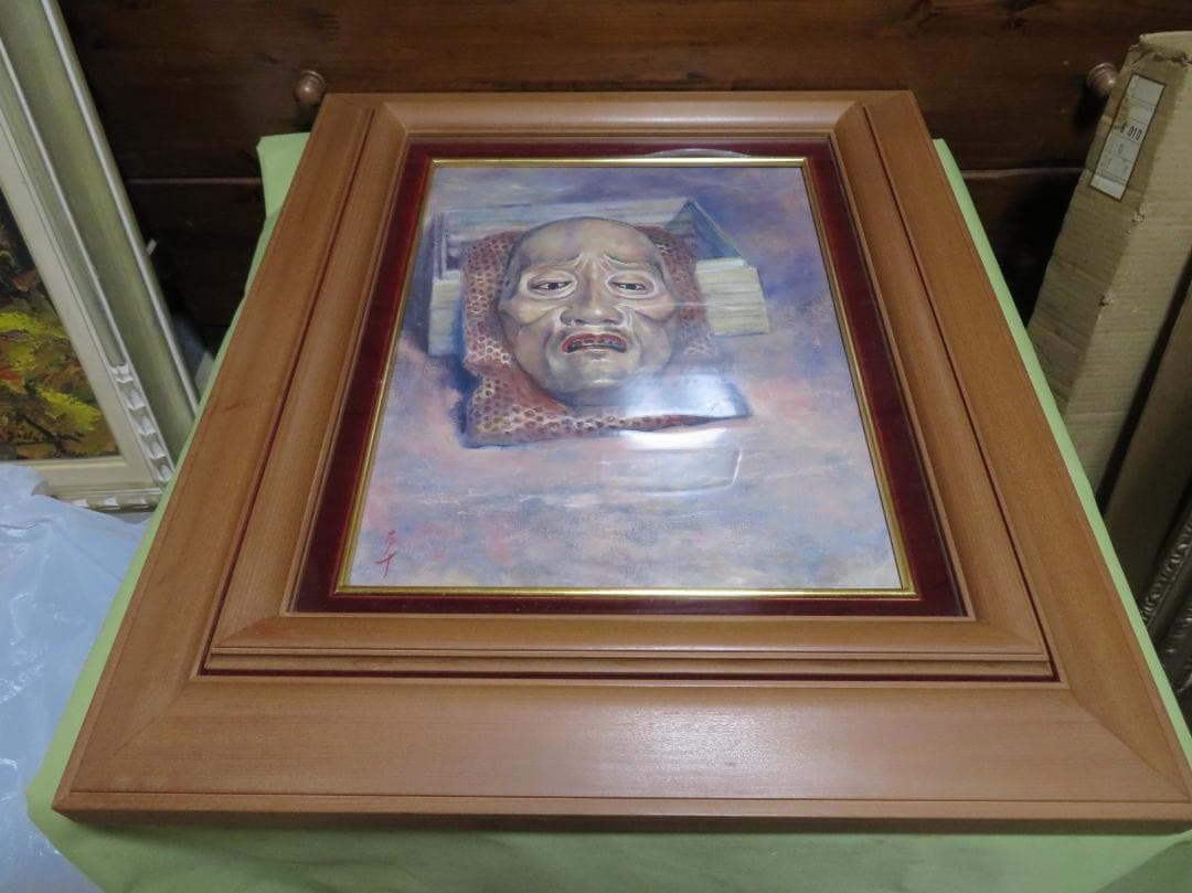 高坂卓至　「面（俊寛）」 　油彩F6号　金沢現代美術展知事賞 現代の裸婦展準大賞