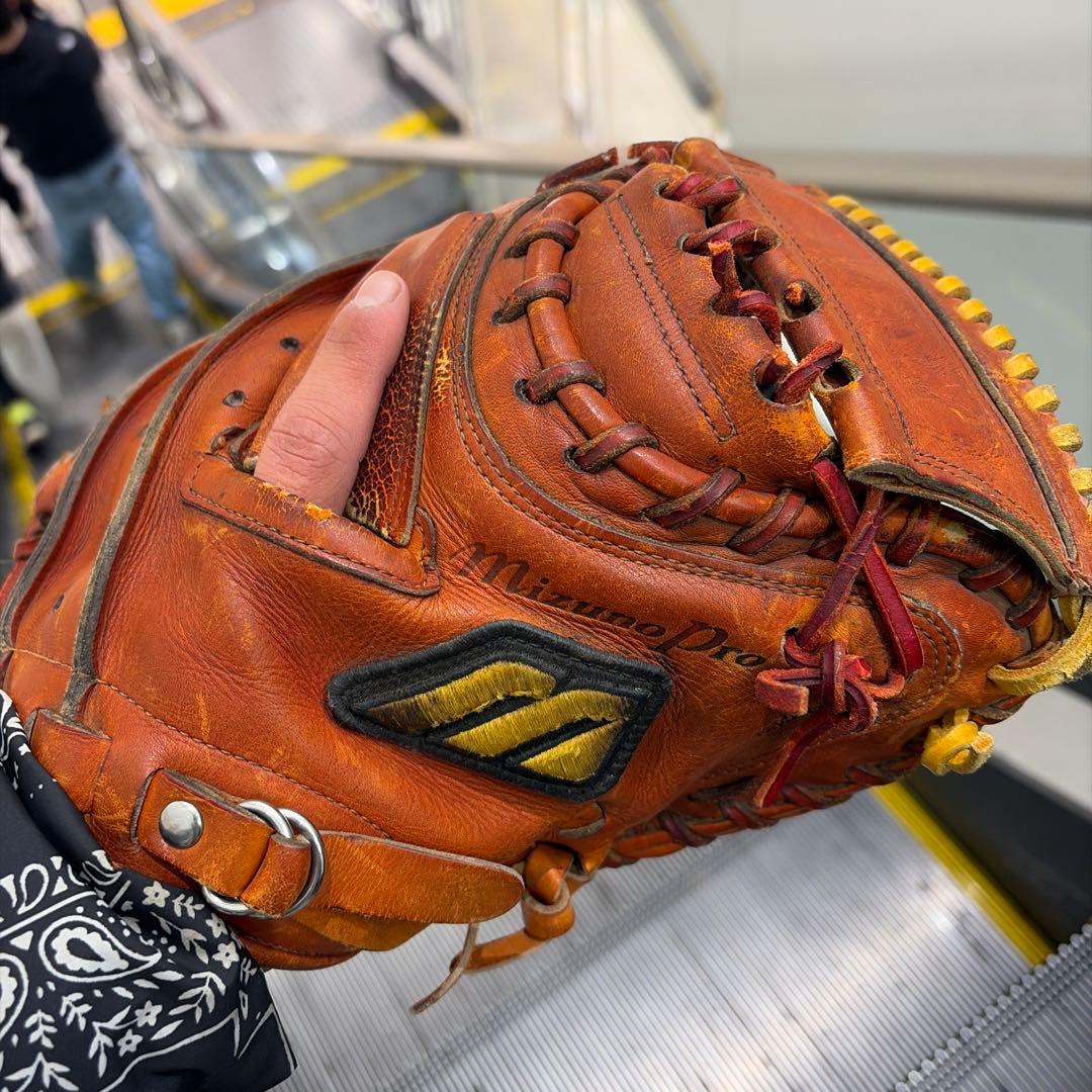 激レア！！当時物Mizuno Pro ブラウン 野球グローブビックM