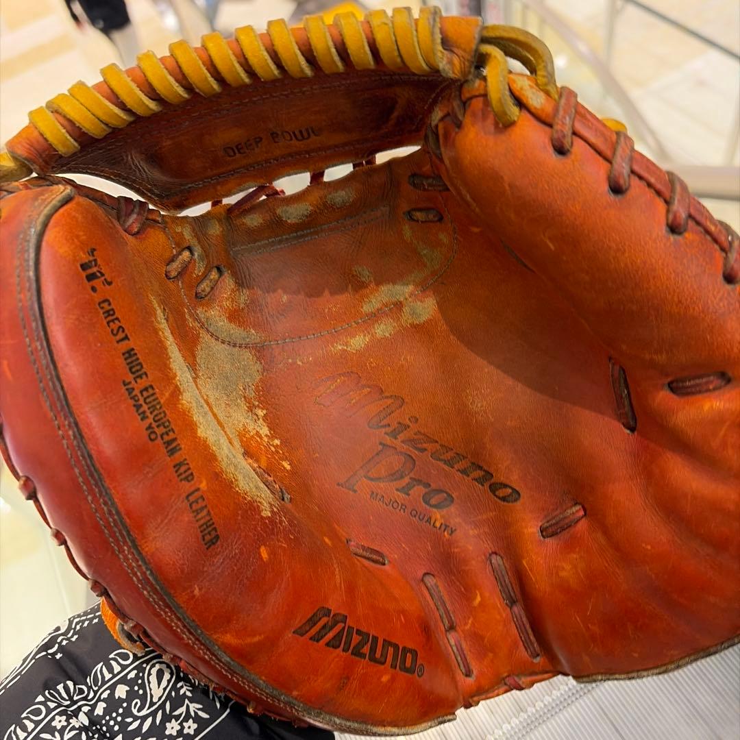 激レア！！当時物Mizuno Pro ブラウン 野球グローブビックM