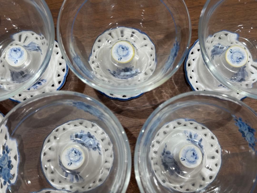 Demain 青い薔薇の食器セット