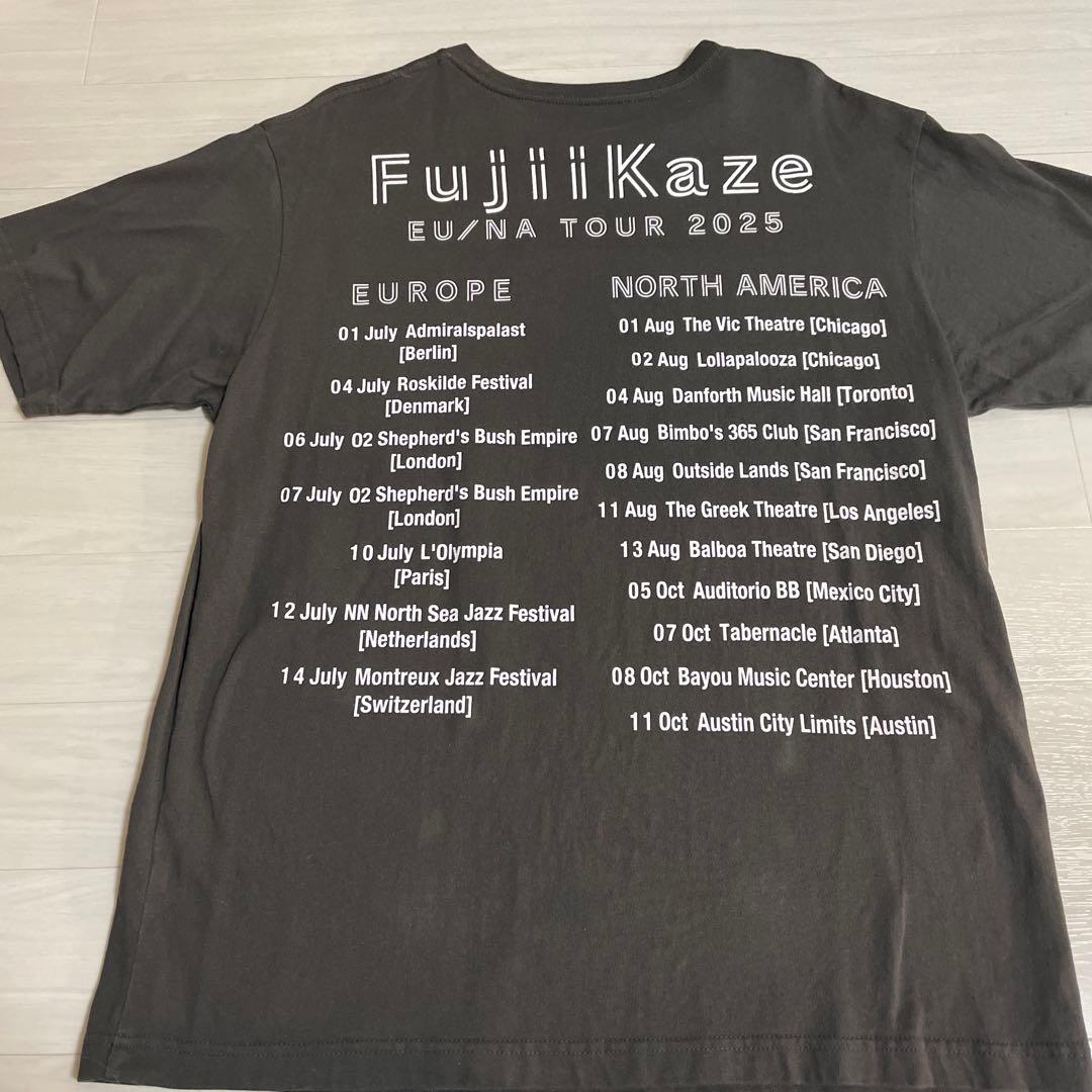 藤井風 Fujii Kaze ドリンクTシャツ グレー L