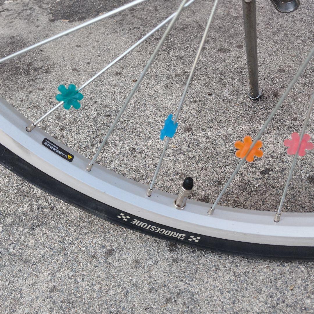 ブリジストン　子供用自転車 ピンク 花柄 前面バスケット付き