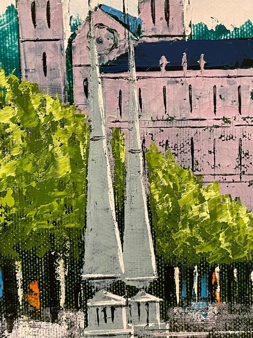 ハ*キ様 「真作」広瀬和之「ルツェルン(スイス)」風景画　油彩画　額装　サイン有