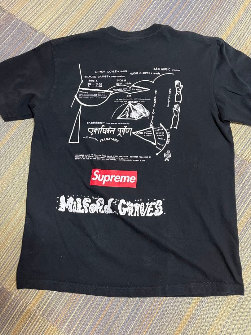supreme Milford Graves Tee ブラック Tシャツ