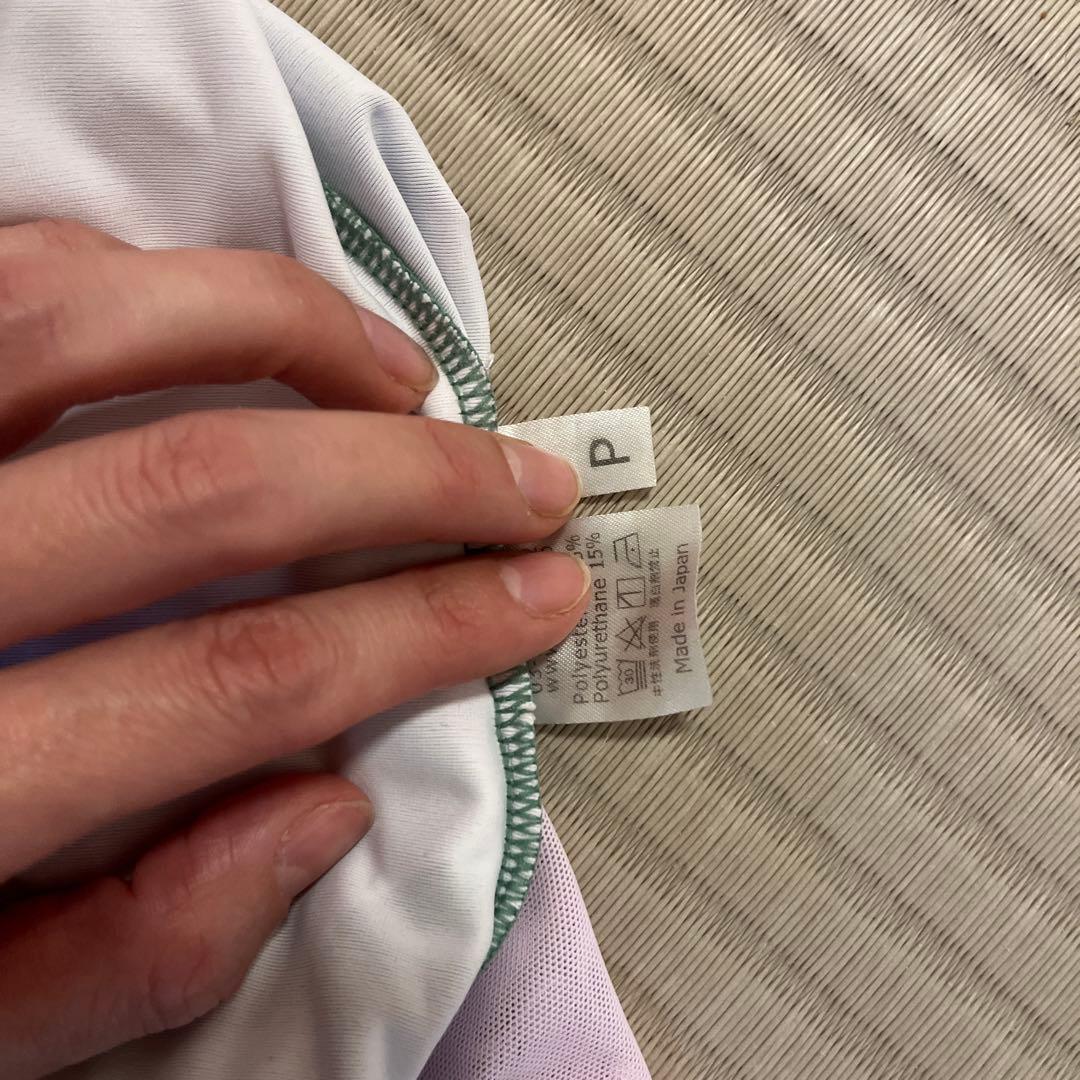 【美品】Stina バレエレオタード　長袖　ラベンダー×迷彩　Pサイズ