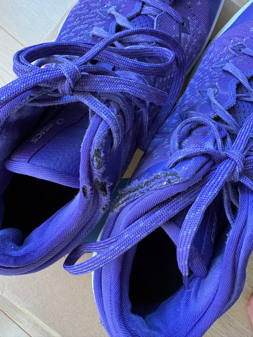 ASICS アンプレアルスmiddle cutバスケシューズ紫色 ハイカット
