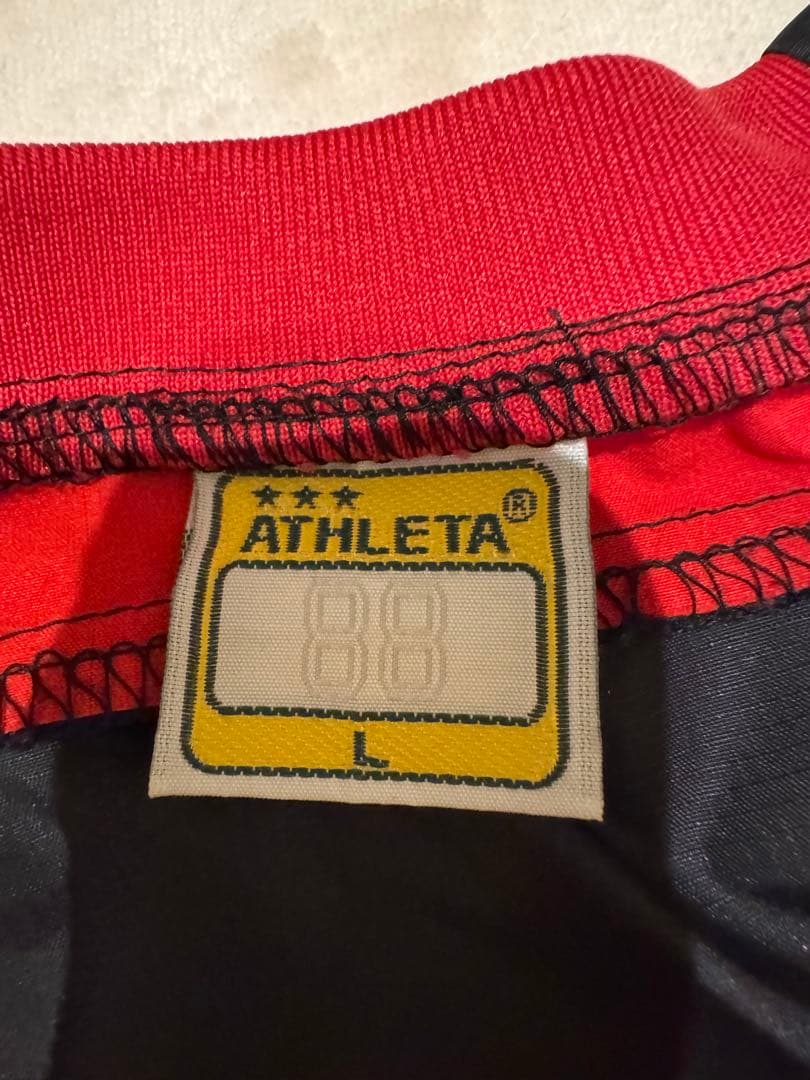 ATHLETA ピステ上下セット ブラック×レッド　L