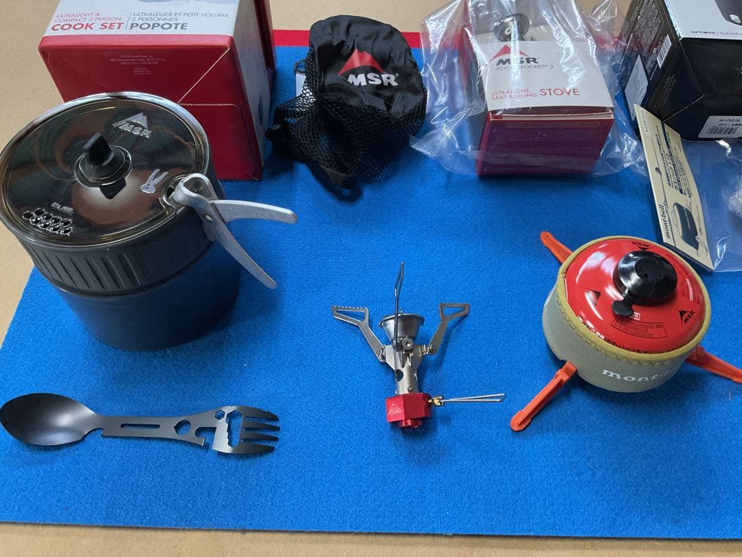 MSRポケットロケット2&MSRクックトレイルミニソロ登山調理器具新品フルセット
