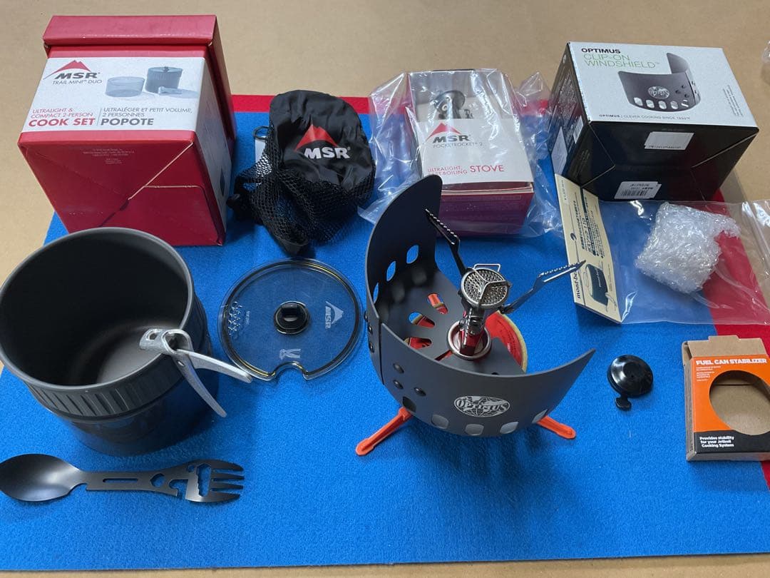 MSRポケットロケット2&MSRクックトレイルミニソロ登山調理器具新品フルセット