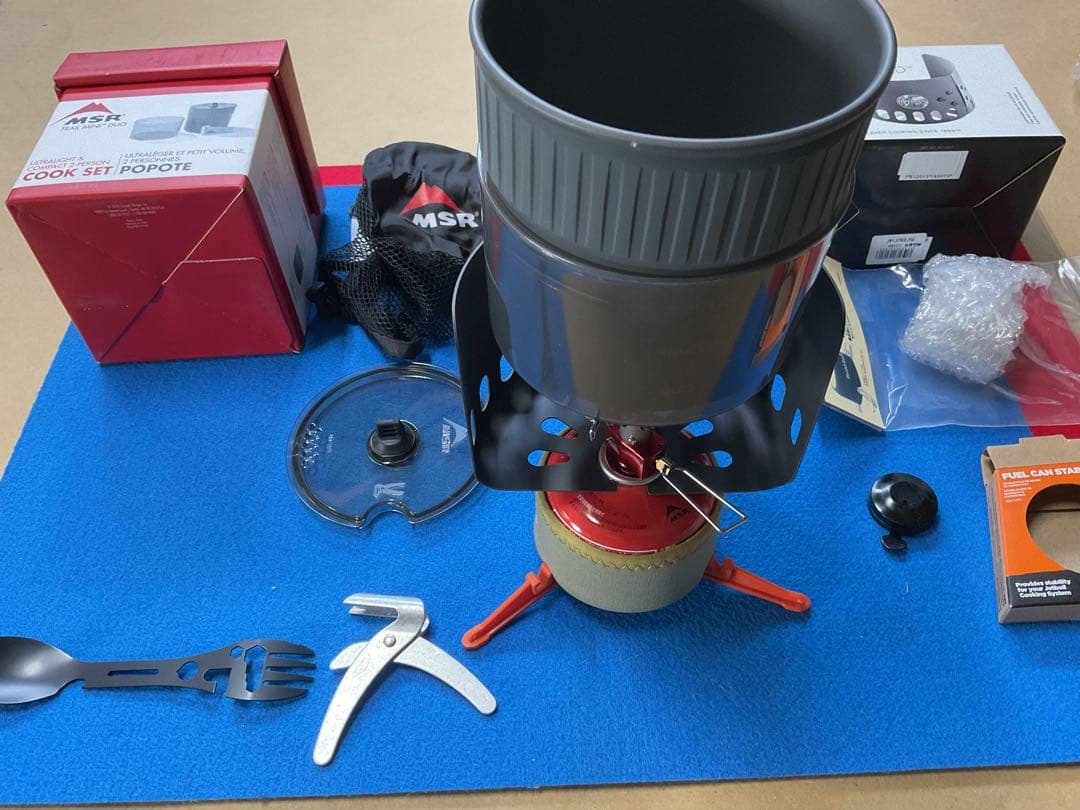MSRポケットロケット2&MSRクックトレイルミニソロ登山調理器具新品フルセット