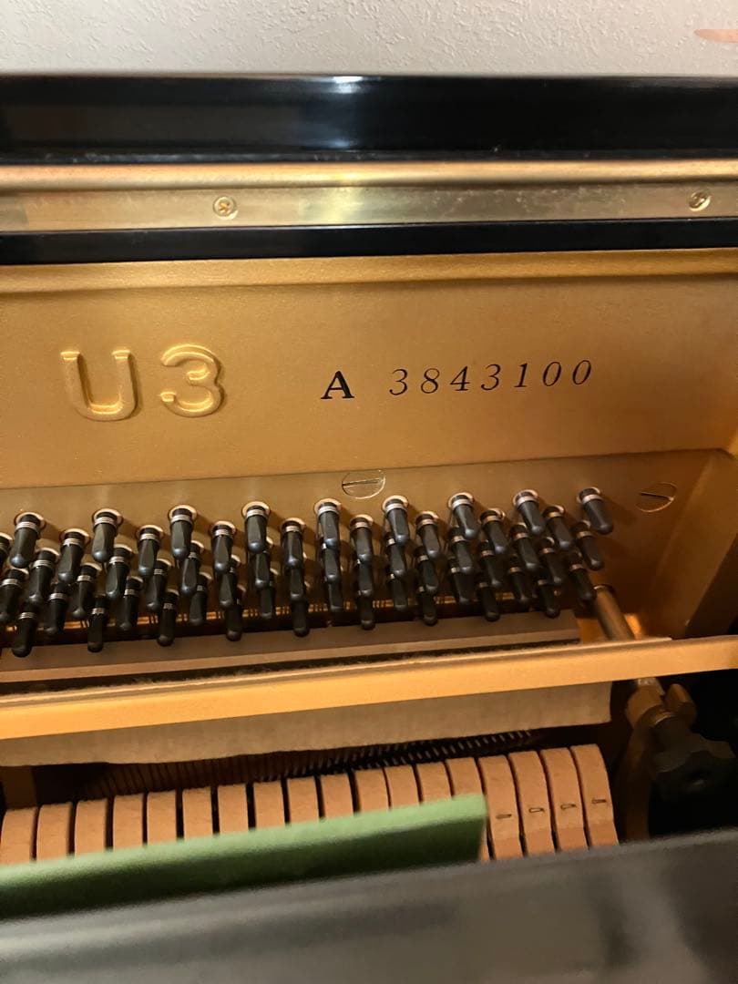 【良品】YAMAHA U3 Aアップライトピアノ椅子説明書カギ付きヤマハ　ピアノ