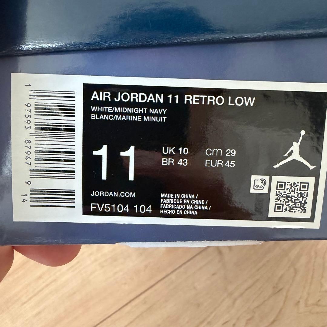 シューズ(男性用) AIR JORDAN 11 RETRO LOW 29 cm