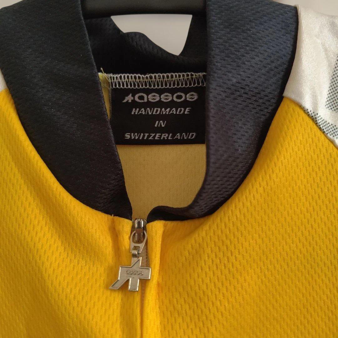 ASSOS ハンドメイド サイクルジャージ 半袖 黄色 イエロー　Mサイズ