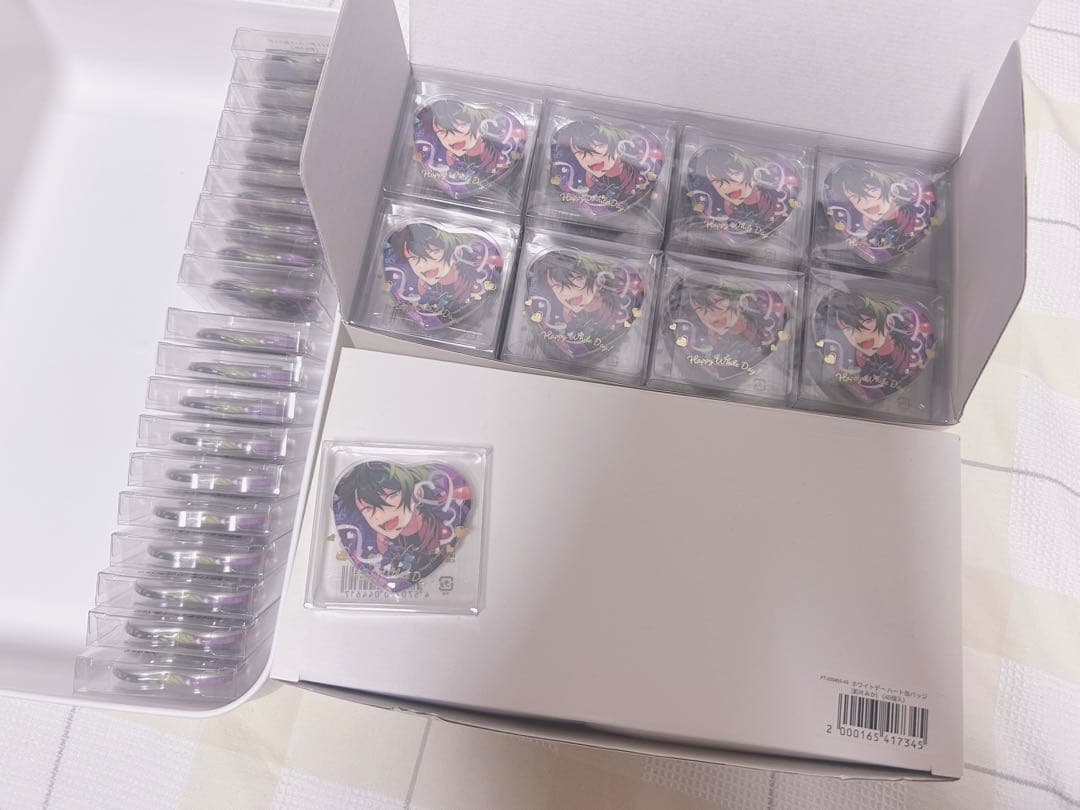 ホワイトデー ハート缶バッジ 影外みか 100個セット