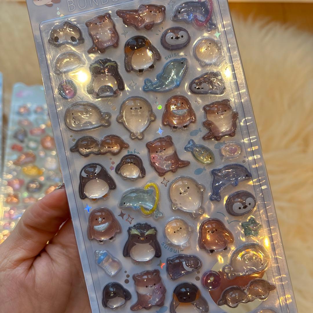 水族館限定ボンボンドロップシール　淡水魚/海獣/深海魚/海水魚　セット