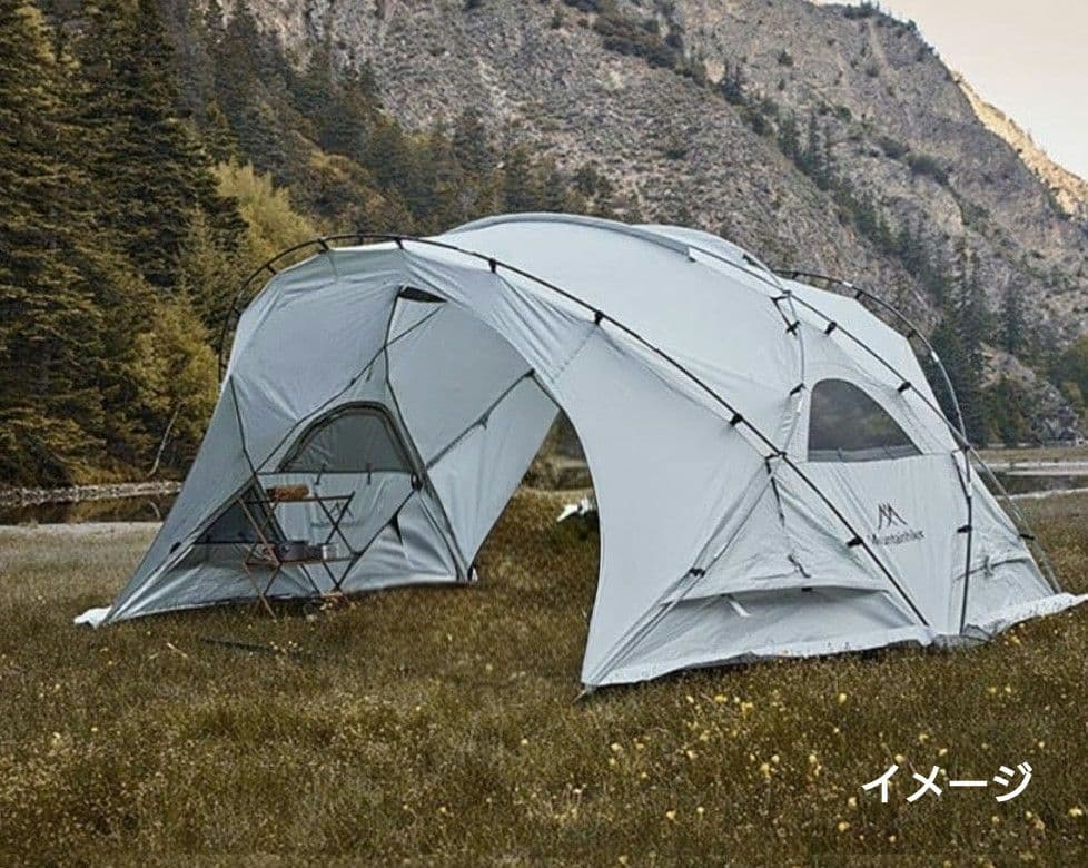 【美品】Mountainhiker 半球ドーム型シェルター テント グレー