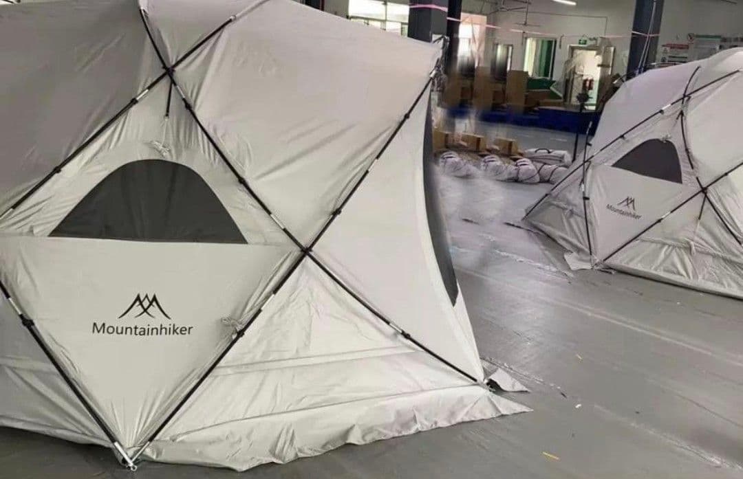 【美品】Mountainhiker 半球ドーム型シェルター テント グレー