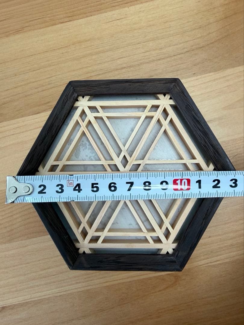六角 組子細工 木製小箱（和モダン／ハンドメイド）