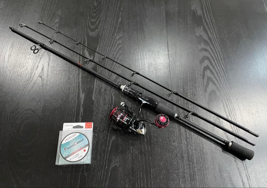 釣りセット2ピーススピニングロッド（180㌢）3000番スピニングリールライン付