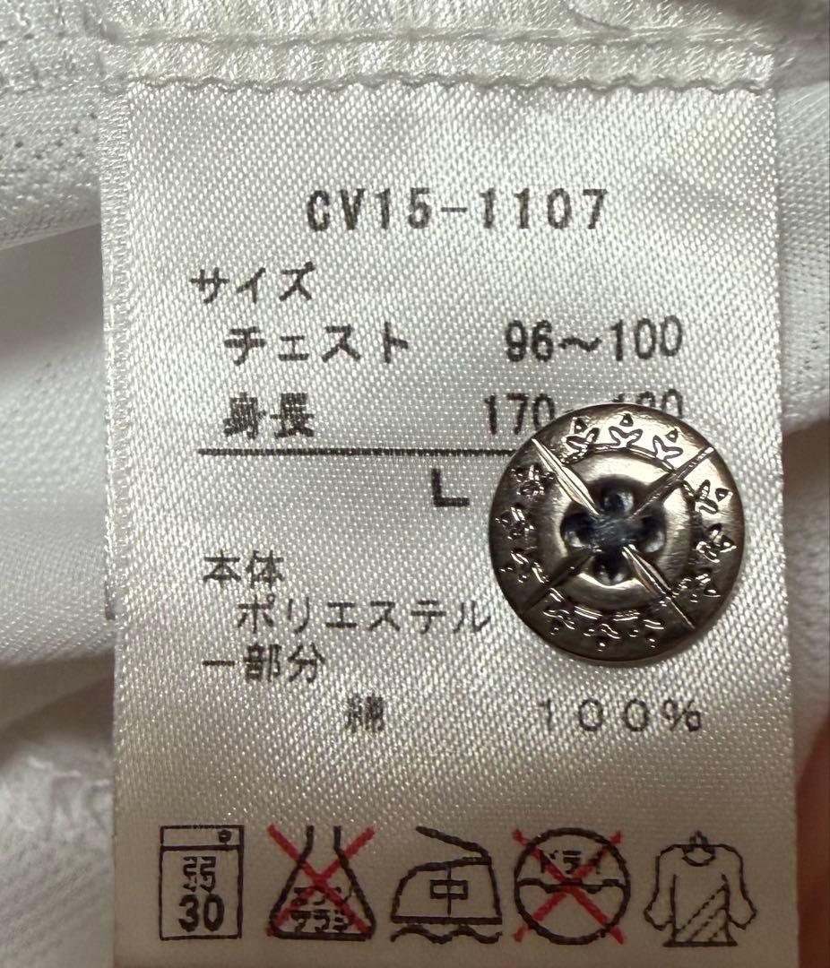 【最高級/美品】チェイスヴァンパイア ゴルフ ポロシャツ L ダイヤ柄 刺繍 白