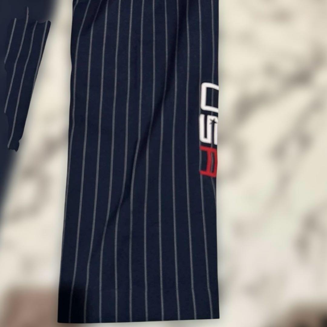 美品☆RLX ラルフローレン　ストライプ　ゴルフパンツ　ネイビー　フォーマル