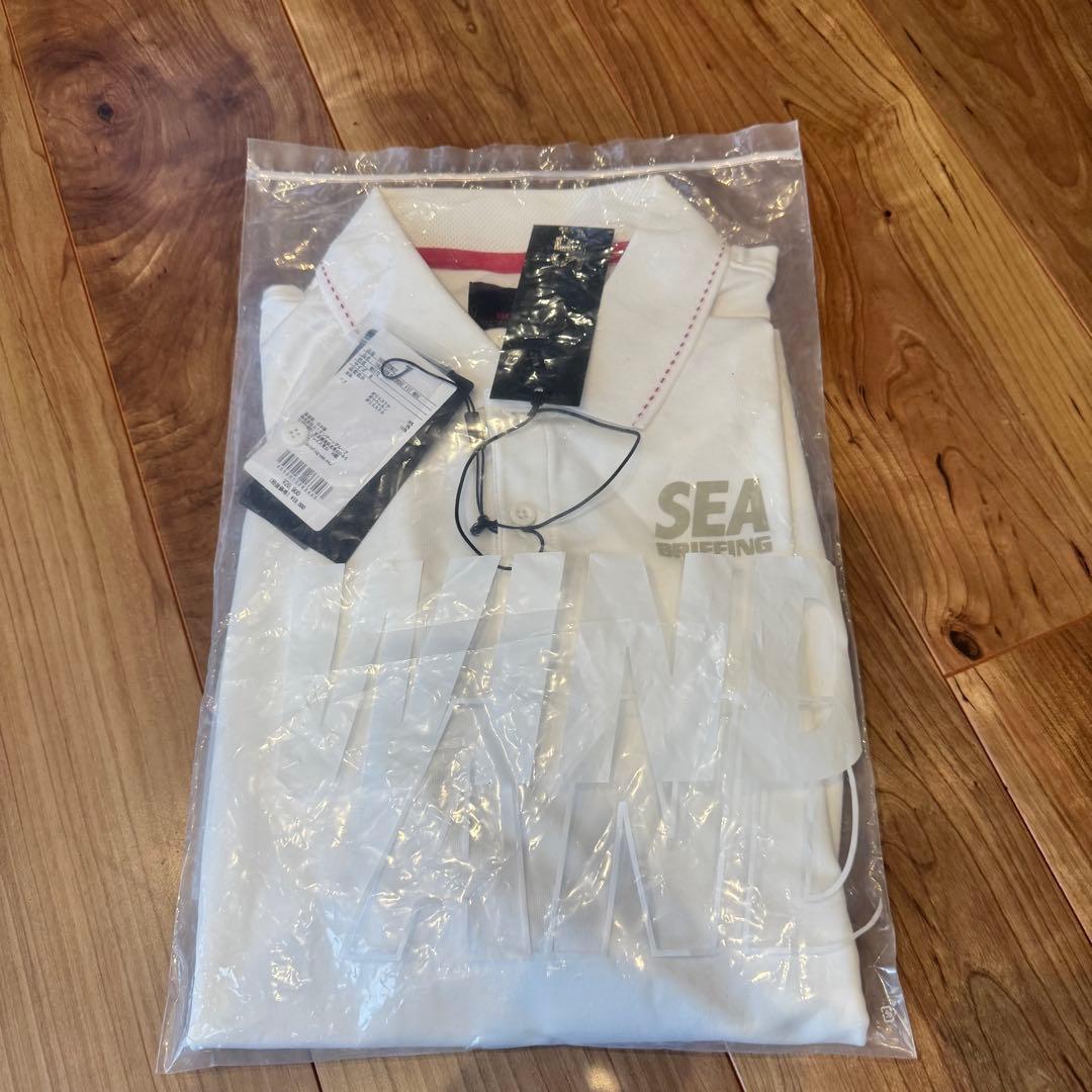 【限定品・新品】BRIEFING×WINDANDSEA ポロシャツ 白 Mサイズ