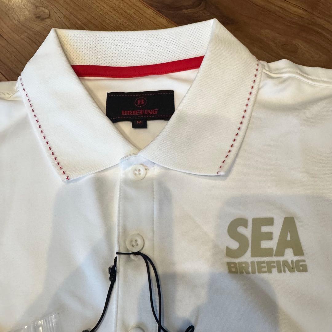 【限定品・新品】BRIEFING×WINDANDSEA ポロシャツ 白 Mサイズ