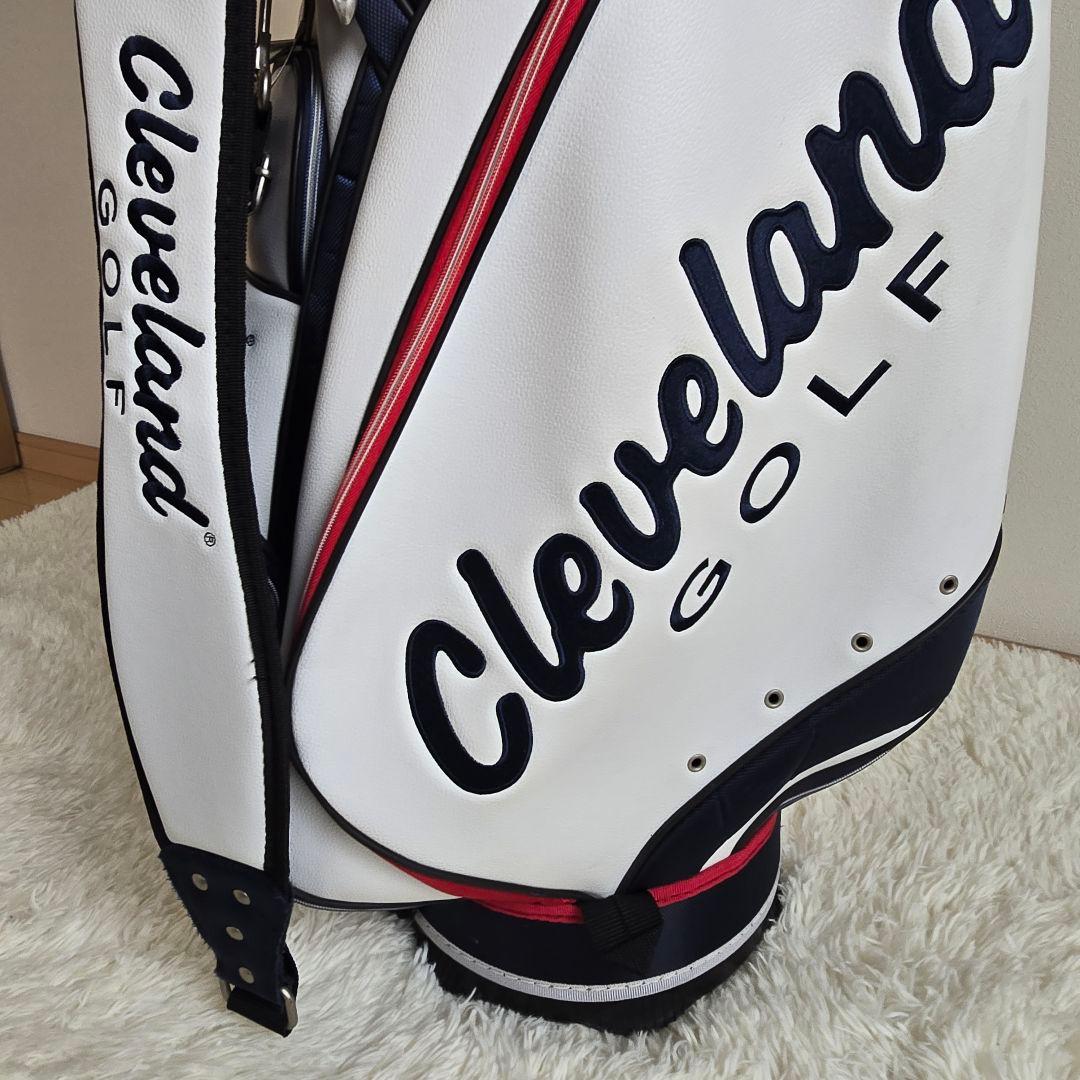 【美品】クリーブランド キャディバッグ 6分割カート型 ホワイト
